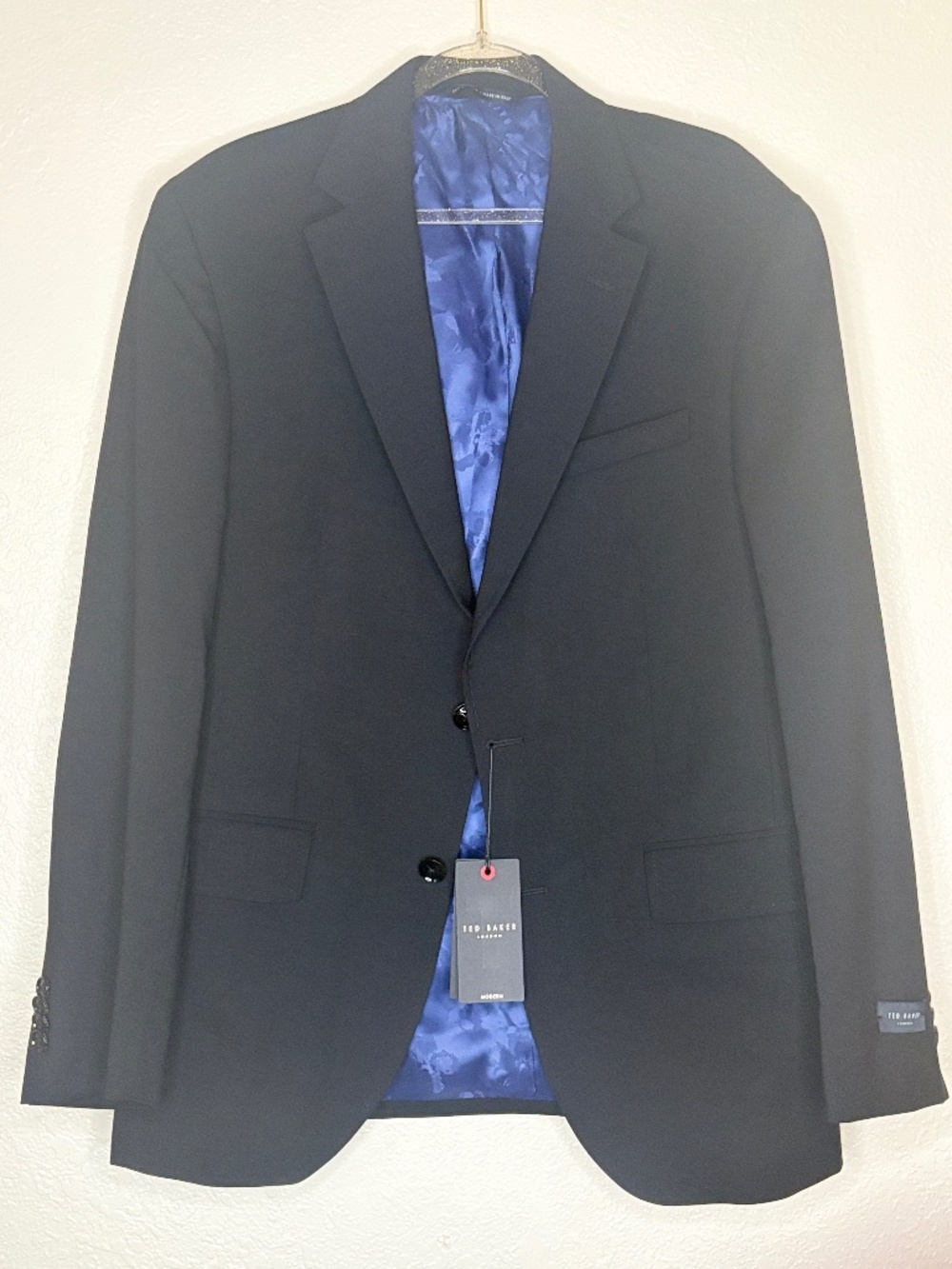 Ted Baker London Jay CT Black Wool Suit Jacket Blazer Slim Fit Mens 40S